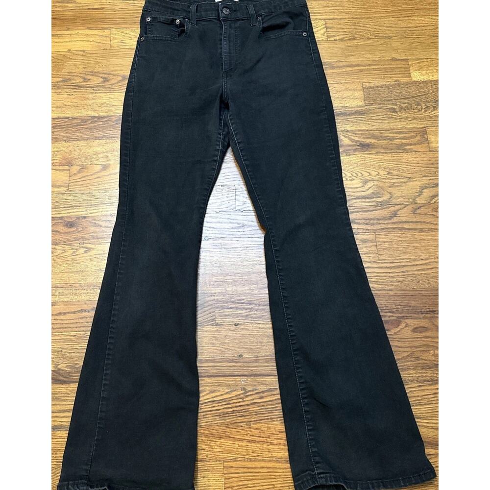 Levi’s Jeans Womens Black 726 Flare 31x32 Stretch Flared - Picture 2 of 13